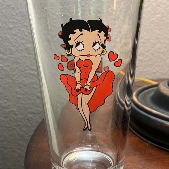 BETTY BOOP MARILYN VIBES 1998 drinking glass 6” - Picture 2 of 5